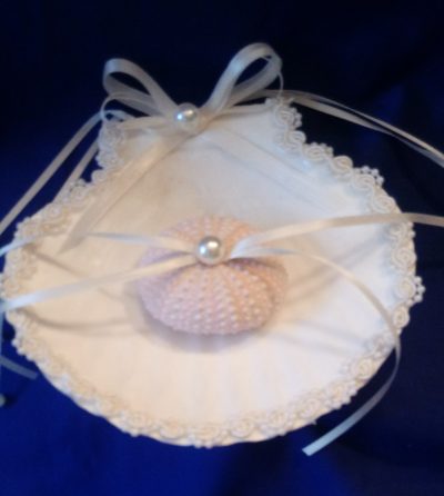 Scallop Shell Ring Bearer with Ribbons