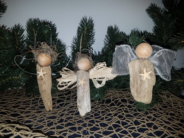 Angel Driftwood Ornaments