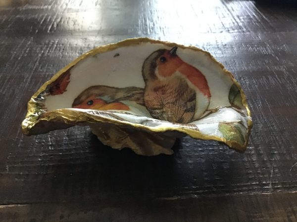 Decoupaged Oyster and Clam Soap / Trinket dish