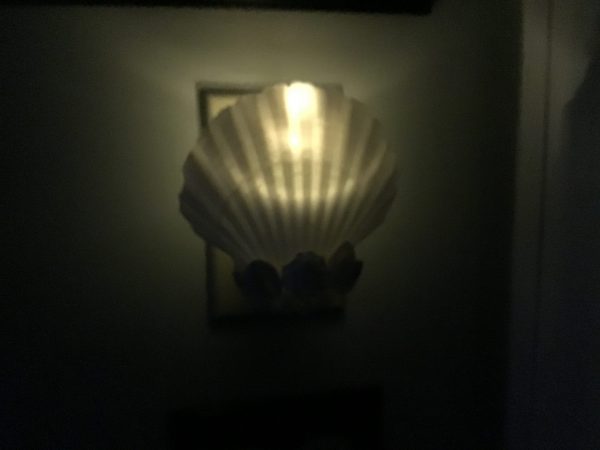 LED Scallop Night Light - 4” tall.  Available in “Natural” or “White”