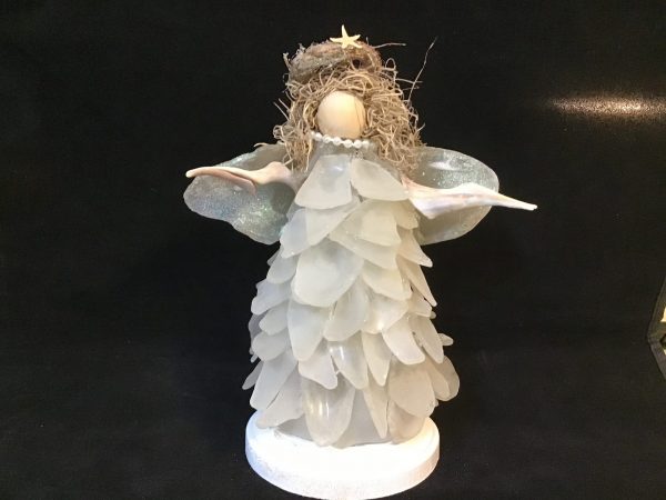Seaglass Angel - 6 to 8 inches tall